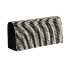 Studded Diamante Women Clutch Wedding Bag - Black