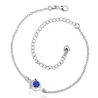 New Design Handmade Silver-Plated Anklet (Plant Shape Pattern)
