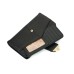 Fashion Metal Button Solid Long Wallet - Black