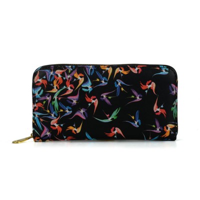 Colourful Bird Pattern Women Zipper Wallet