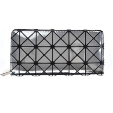 Triangular Pattern Solid Wallet - Silver