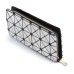 Triangular Pattern Solid Wallet - Silver