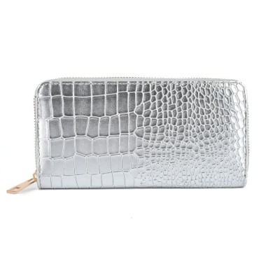 Snakeskin Pattern Fashion Women Wallet - Silver