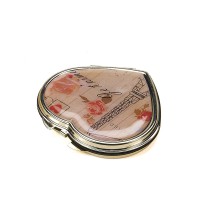 Vintage print compact mirror