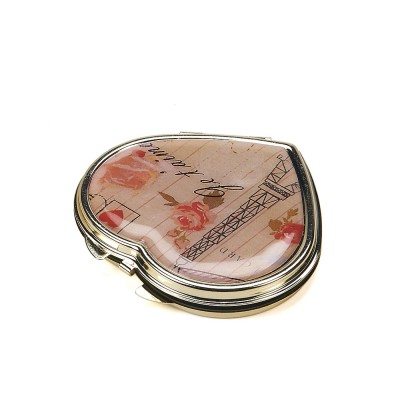 Vintage print compact mirror