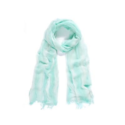 Blue/Cream stripe modal long scarf
