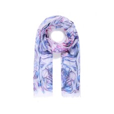 Large rose print scarf