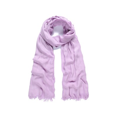 Lilac modal plain long scarf