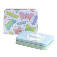 ARTEBENE Set of 2 Metal Boxes - Butterfly Pattern