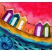 Bridget Wilkinson - Set of 4 Colourful Coastal Coasters