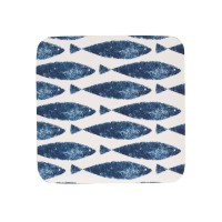 Couture Set of 6 Square Sieni Fishie Coasters