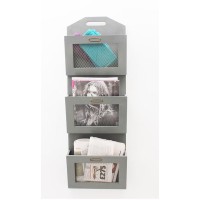 Triple Storage Wall Rack - Dark Grey