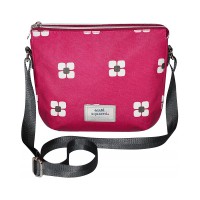 Earth Squared Red Berry Flower Messenger Bag