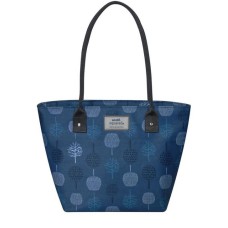 Earth Squared Teal Tree Tote Bag