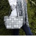 Earth Squared Grey Circle Tote Bag