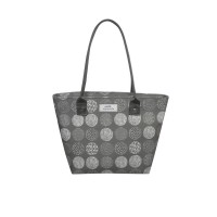 Earth Squared Grey Circle Tote Bag