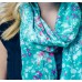 Lilybeth Green Floral Design Print Scarf