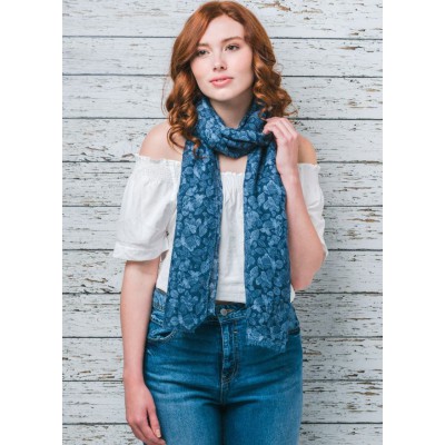 Louise Blue Soft Scarf