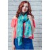 Naomi Turquoise Floral Printed Scarf