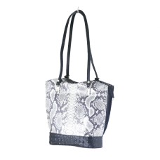 Chelsea - Grey Snakeskin Italian Handbag