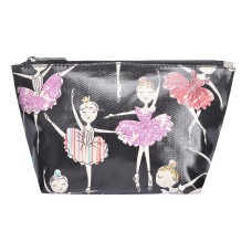 Black Ballerina Print Make-up Bag