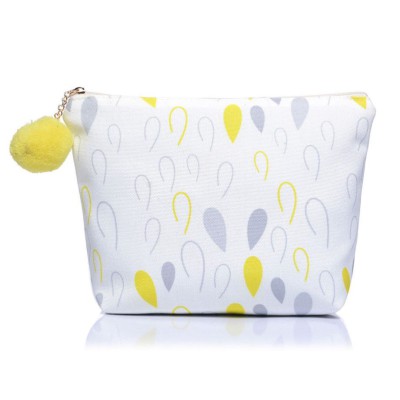 Medium Waterdrop Print Canvas Make-Up Bag