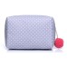 Large Grey Polka Dot Make-Up Bag