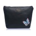 Black Embroidered Butterfly Make-Up Bag 