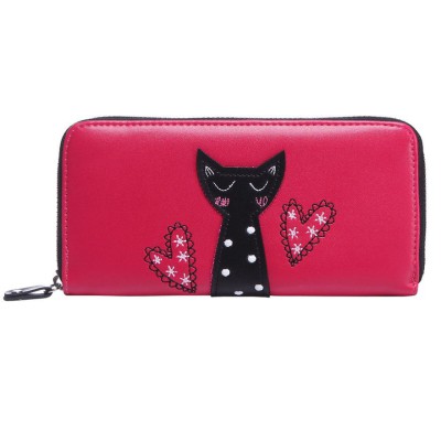 Applique Red Cat Design Purse