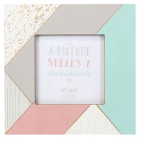 Wooden Pastel Coloured 4 x 4 Photo Frame