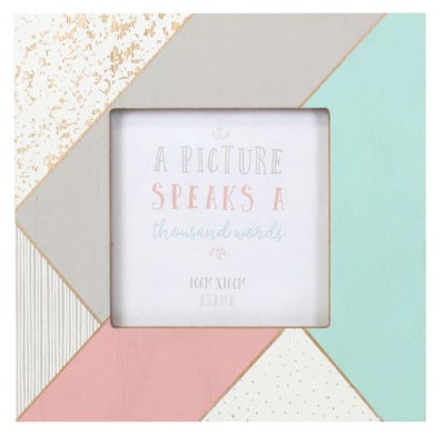 Wooden Pastel Coloured 4 x 4 Photo Frame