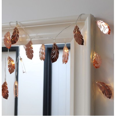 Lisa Angel Copper Feather LED String Lights