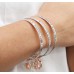 Lisa Angel Silver Charm Bangle - 'Never Forgotten...' Meaningful Words 