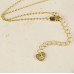 Lisa Angel Gold Button Heart Necklace