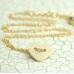 Lisa Angel Gold Button Heart Necklace