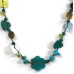 One Button Mabelle Teal Necklace