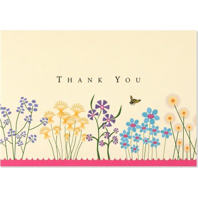 Peter Pauper Press Thank You Note Sparkly Garden