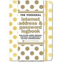 Peter Pauper Press Gold Dots Internet Address & Password Logbook