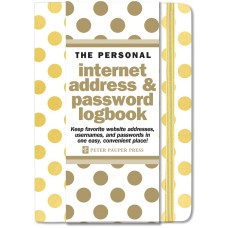 Peter Pauper Press Gold Dots Internet Address & Password Logbook