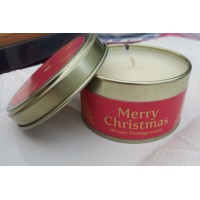 Winter Pomegranate Merry Christmas Candle Tin