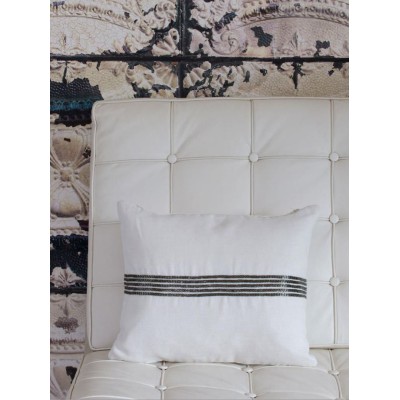 Retreat Home Ivory Sequin Line Cushion