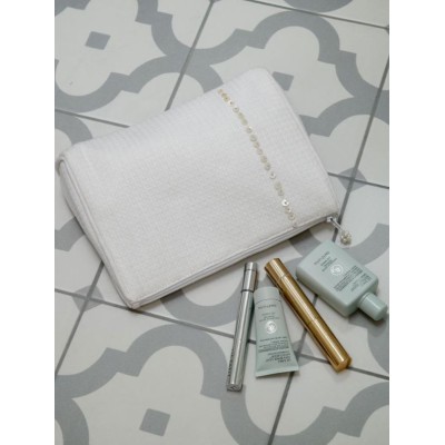 Retreat Home Waffle & Pearl Make-Up Bag