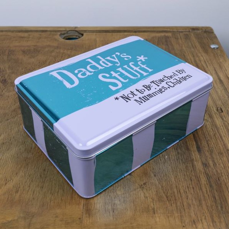 Daddy's Stuff Tin Metal Storage Tin Father’s Day Gift The Bright Side 