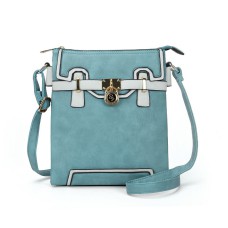 Sally Young Metal Locks Decoration Handbag - Sky Blue