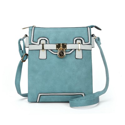 Sally Young Metal Locks Decoration Handbag - Sky Blue