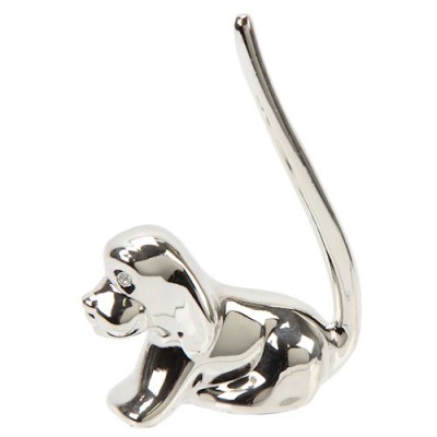 Silver-Plated Dog Ring Holder